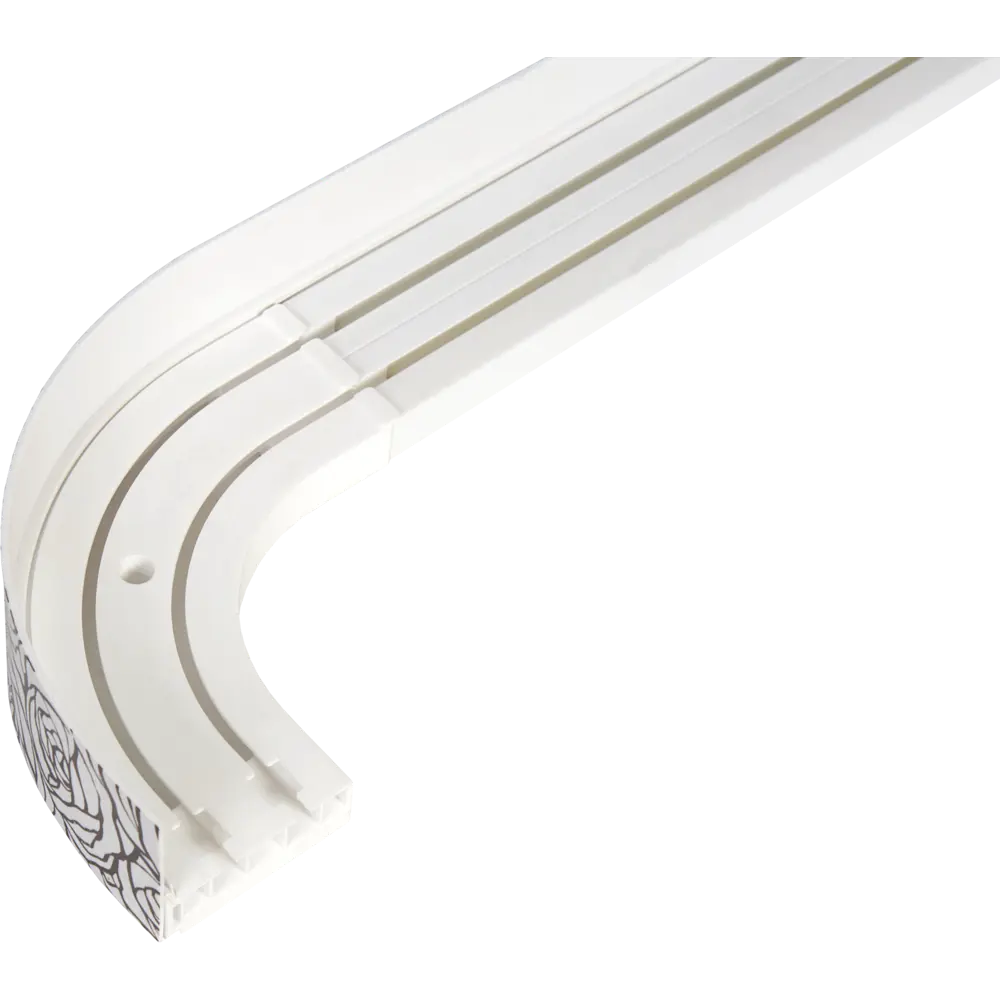 Шина двухрядная с поворотом «Нежность» в наборе 160 см цвет белый/венге 18212837 STLM-2022489 Santreyd  - Вид №2