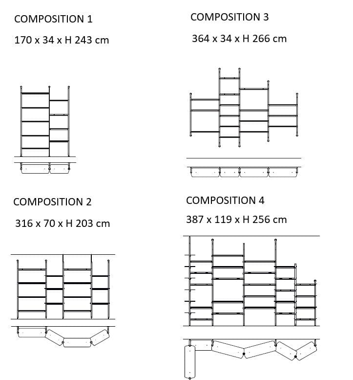 Окрашенный металлический секционный книжный шкаф Mogg LEVANTE ARCH-00097775 - Вид №11