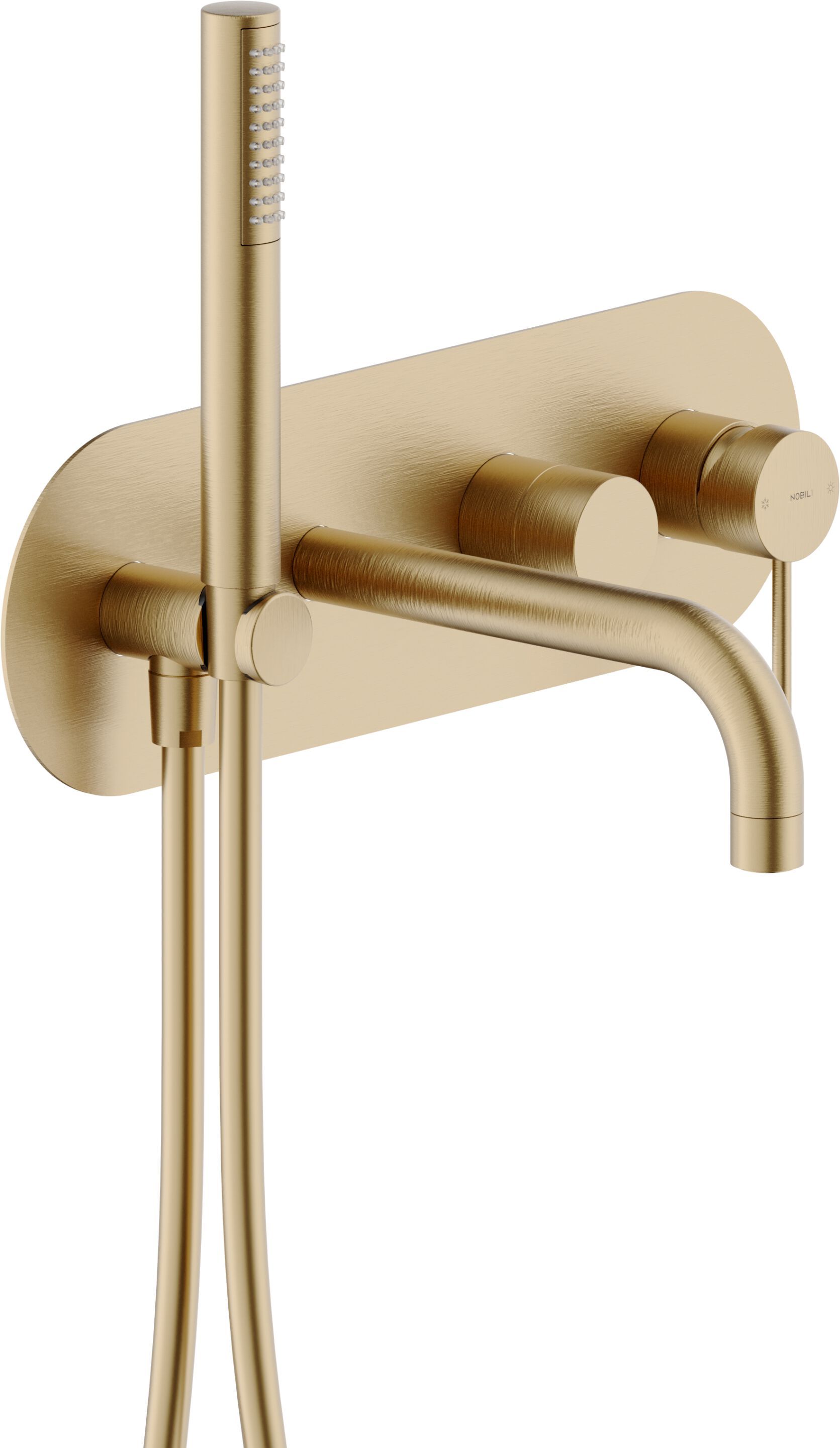 Настенный однорычажный смеситель для ванны с пластиной Nobili Velis ARCH-00041527 - Вид №1