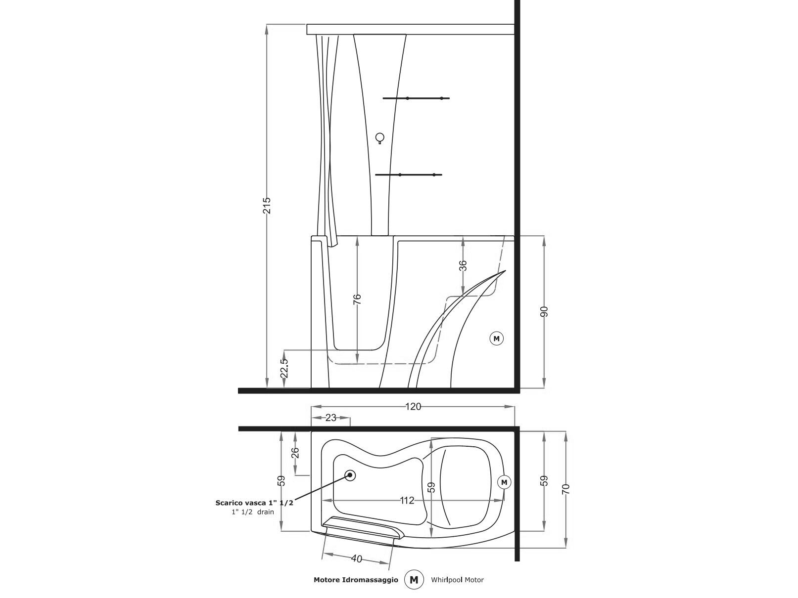 Ванна с душем Gruppo Treesse мебель для ванной комнаты - специальная линия ARCH-00023156 - Вид №2