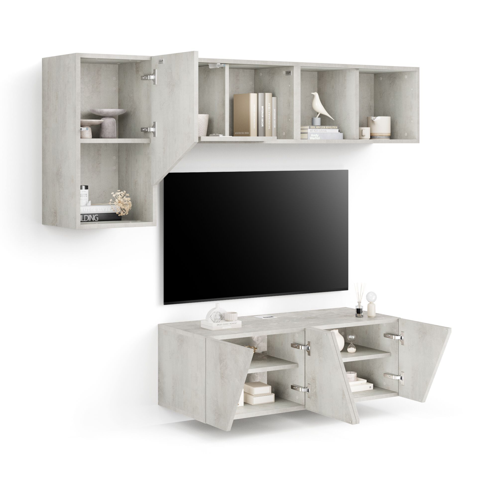 Модульная стена установила оборудованную стену в меламинированном Mobili Fiver EMMA ARCH-00091039 - Вид №32