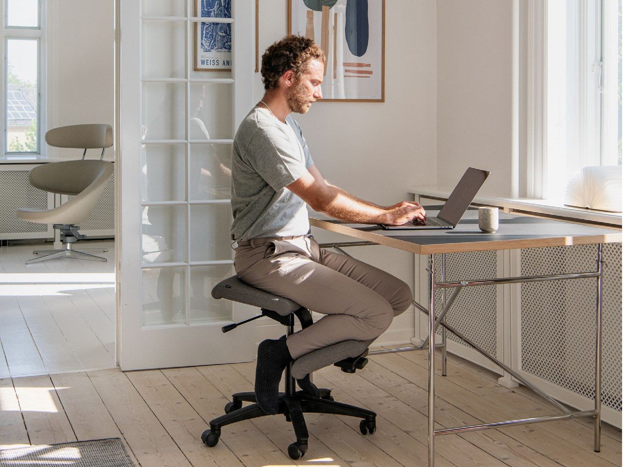 Мягкий стул с колесами Varier Furniture WING™ BALANS® ARCH-00032870 - Вид №3