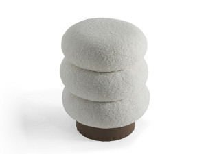 Круглый пуф из ткани