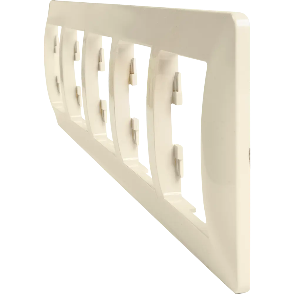 Schneider Electric Glossa - рамка для розеток на 5 модулей в бежевом цвете 86710236 STLM-0070839 - Вид №2