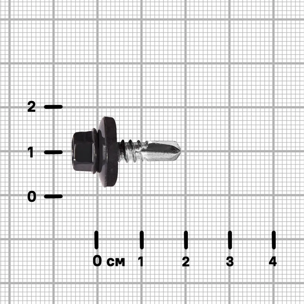 Саморезы кровельные по металлу DILWIS с буром 5.5×19 мм RAL 7024 (16 шт) 89386392 STLM-1567462 - Вид №2