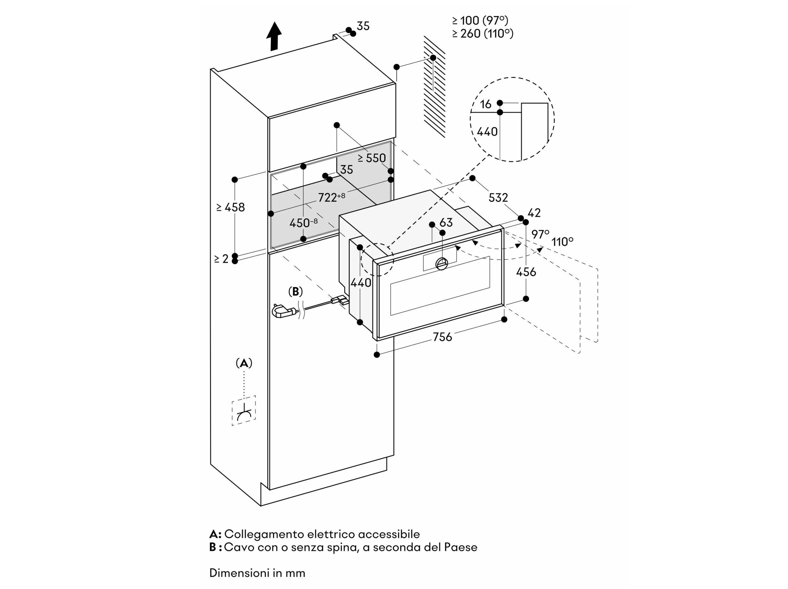 Встраиваемая комбинированная микроволновая печь из нержавеющей стали GAGGENAU Expressive ARCH-00102542 - Вид №3