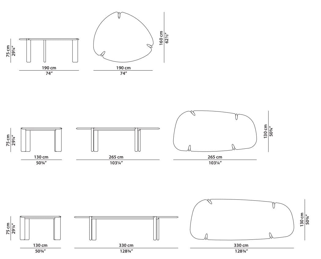 Стол из массива дерева произвольной формы Baxter ISAMU WOOD ARCH-00105084 - Вид №15