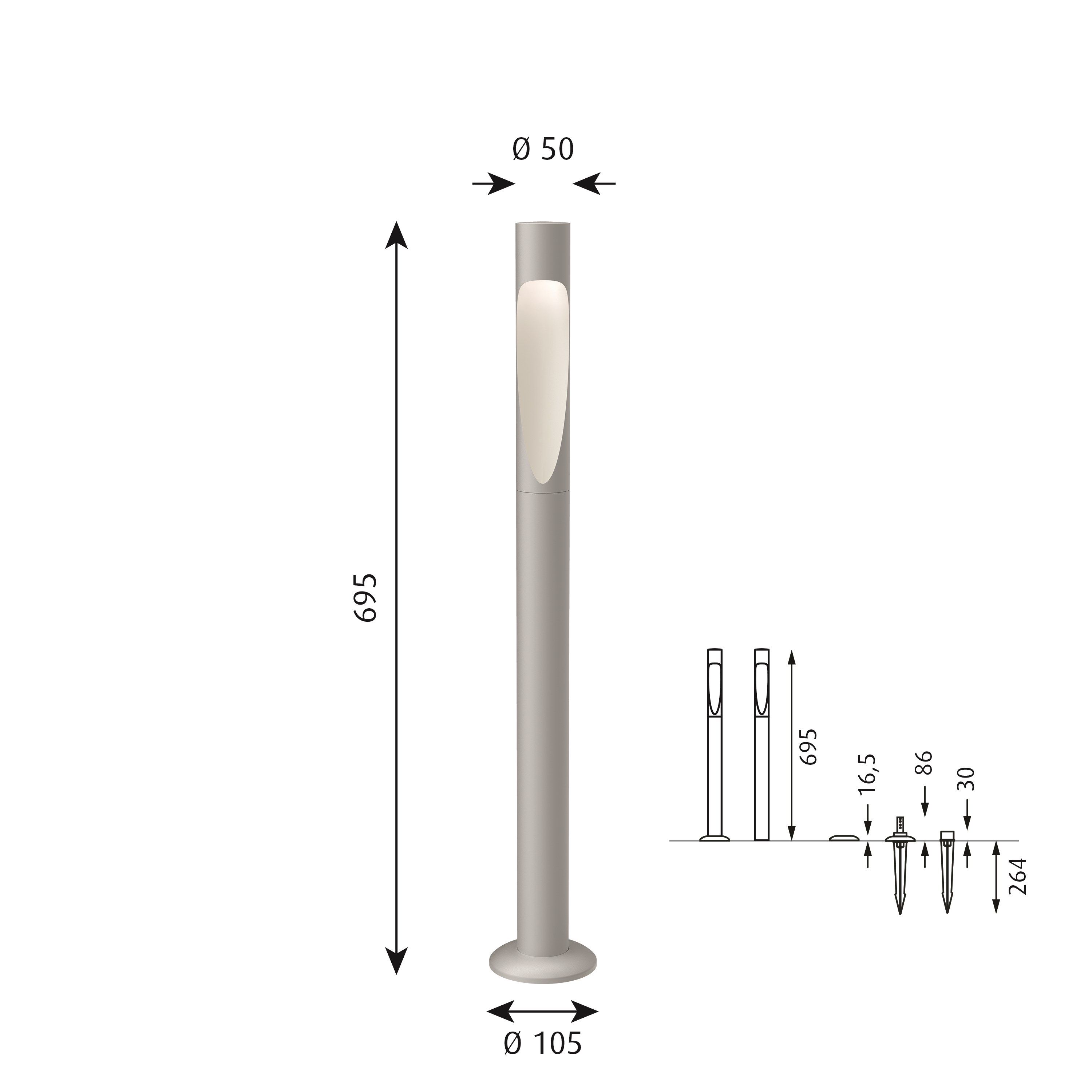 Алюминиевый светодиодный световой столб Louis Poulsen Flindt ARCH-00055044 - Вид №3