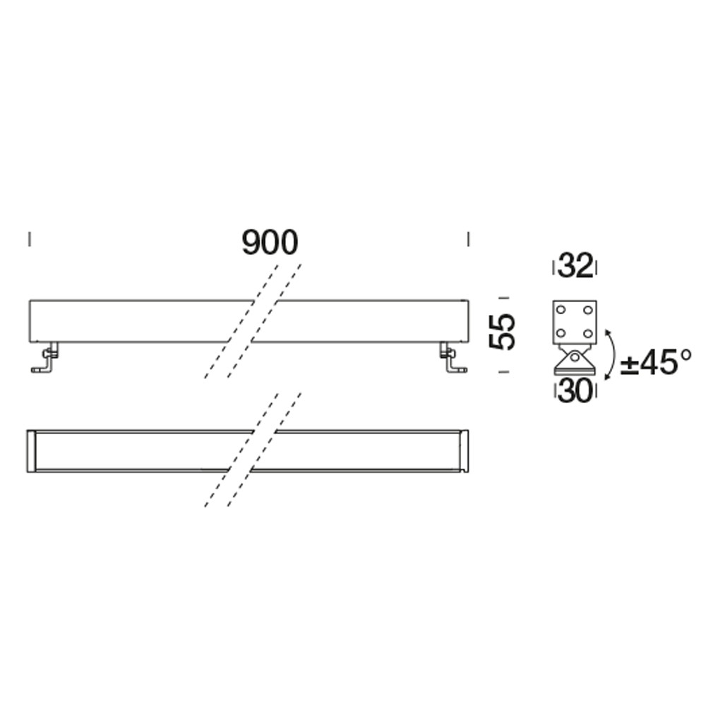 8391707 Подсветка стены Platek MINI CORNICHE Applique  MINI CORNICHE Applique 900 mm - 24 LED RGBW Elliptical  - Вид №10