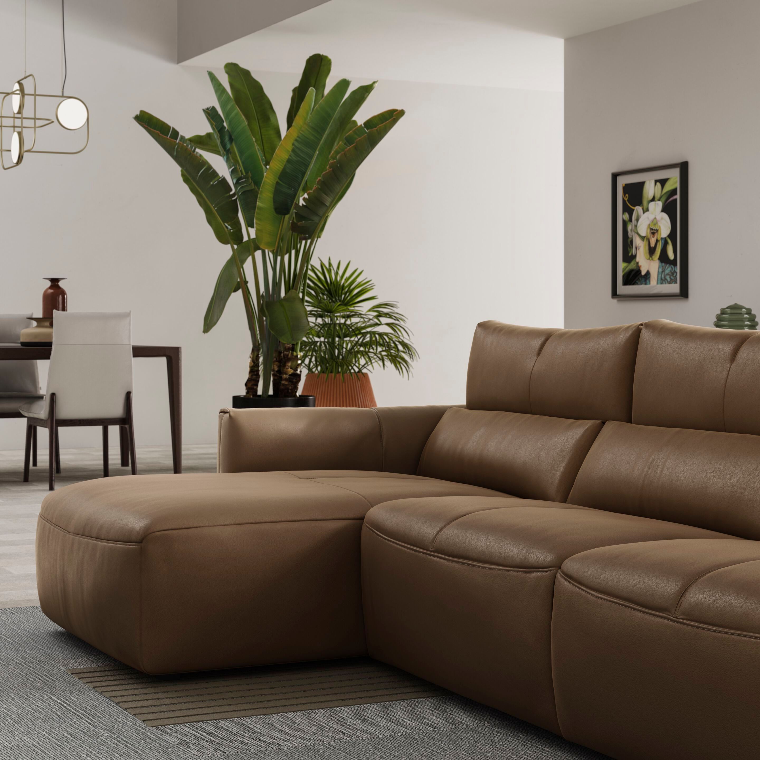 3-местный кожаный диван с откидывающейся спинкой Natuzzi Italia GALAXY ARCH-00032207 - Вид №6