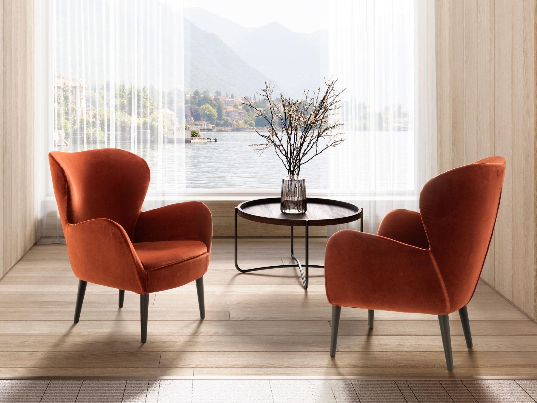 Тканевое кресло с подлокотниками VALENTINI VERA ARCH-00149256 - Вид №1