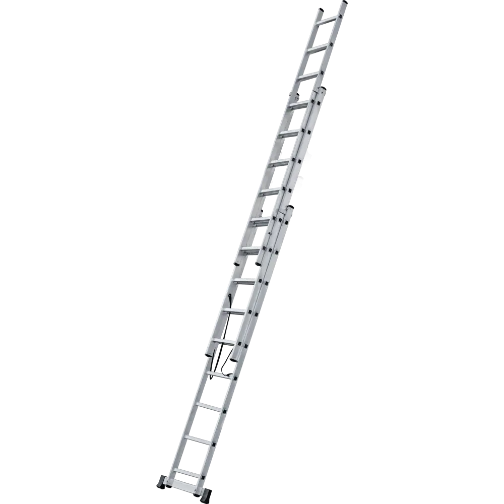 Лестница раскладная выдвижная 3-секционная DILWIS до 5.53 м 9 ступеней STLM-2166506 - Вид №7