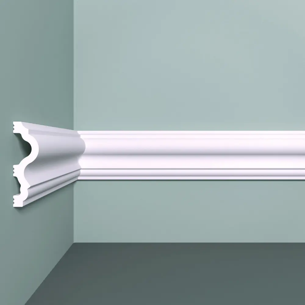Молдинг настенный полистирол ударопрочный Bello Deco М6 белый 18x60x2000 мм STLM-2150238