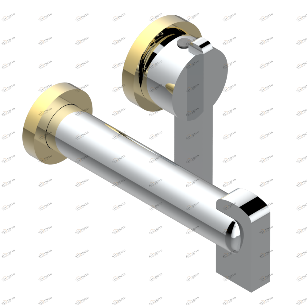 U2A-6541B Trim only for Built-in basin mixer with spout (two x 1/2'' inlets and one 1/2'' outlet), without waste Thg-paris Le 11 Хром/золото U2A 6541B CAT.A