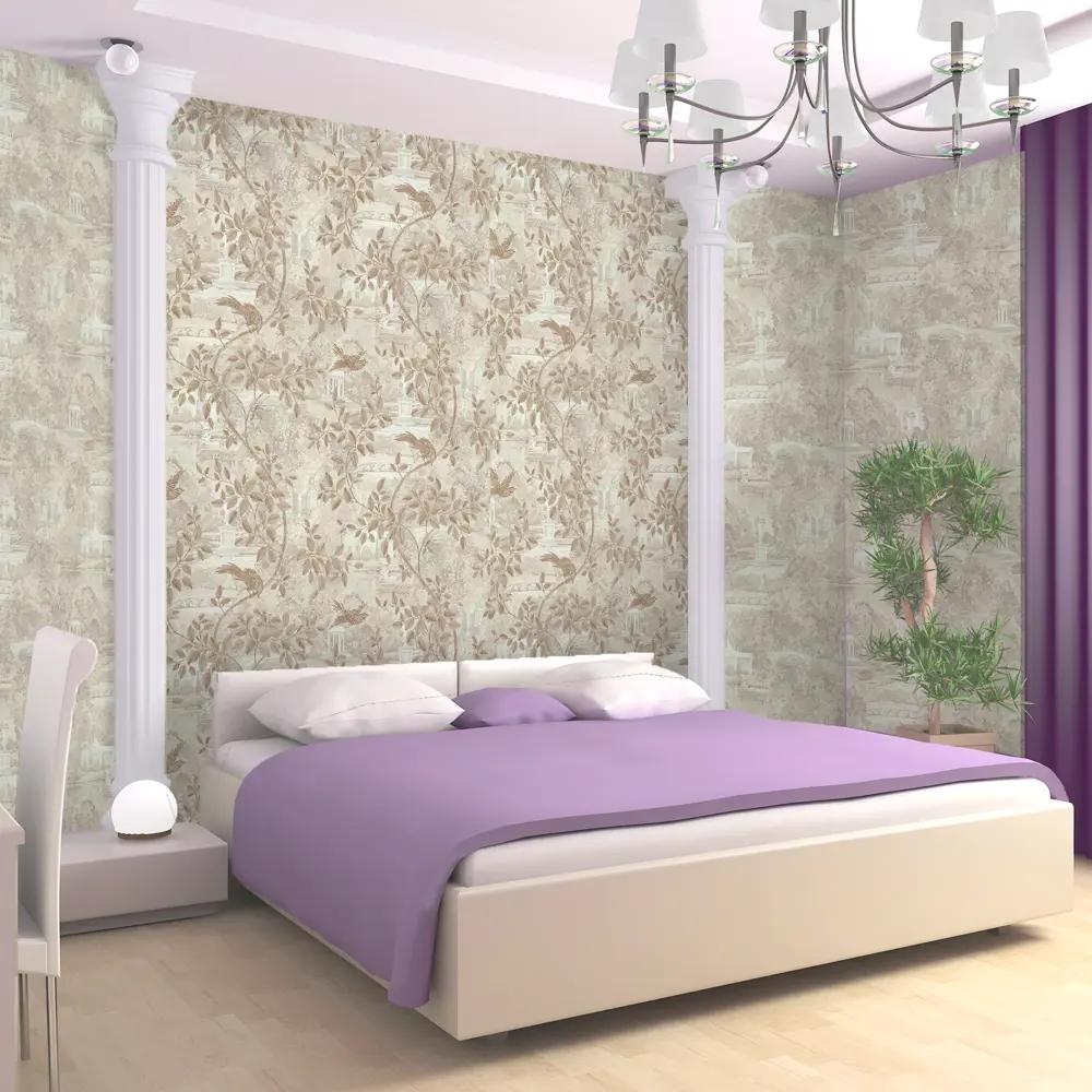 Обои флизелиновые Malex Design Garden бежевые 1.06 м 37274-3 МОСКОВСКАЯ ОБОЙНАЯ ФАБРИКА Garden view STLM-2088993 - Вид №3