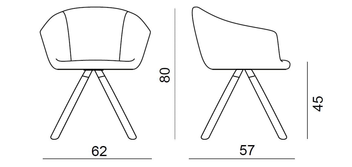 Кресло из ткани на Буке BBB LUCREZIA ARCH-00061681 - Вид №1