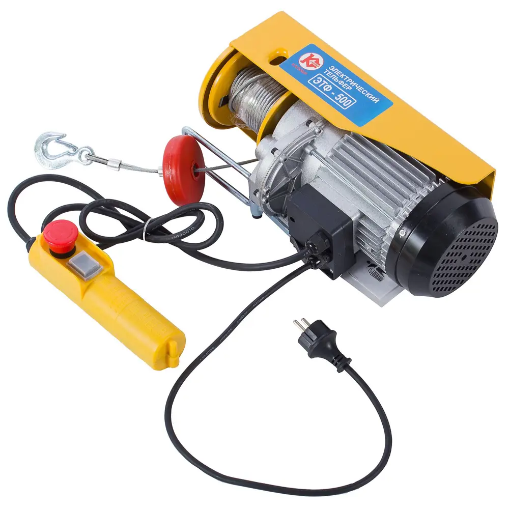 Лебедка электрическая Калибр ЭТФ-500, грузоподъемность до 500 кг STLM-2042270