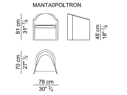 Тканевое кресло с подлокотниками i 4 Mariani ARCH-00043266 - Вид №6