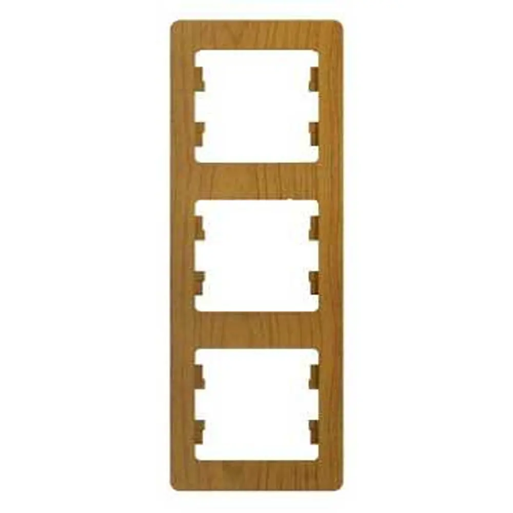 Рамка для розеток и выключателей Systeme Electric Glossa 3 поста цвет дуб STLM-2175017