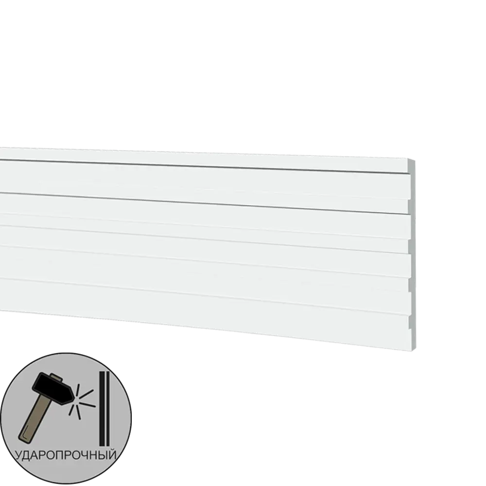 Молдинг настенный полистирол ударопрочный Decomaster DD901 белый 10x150x2000 мм DECOR-DIZAYN STLM-2028124