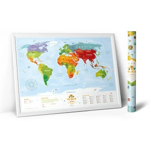 Карта голубая Travel Map Kids Sights 1DEA.ME ДИЗАЙНЕРСКИЕ 00-3880599 Голубой