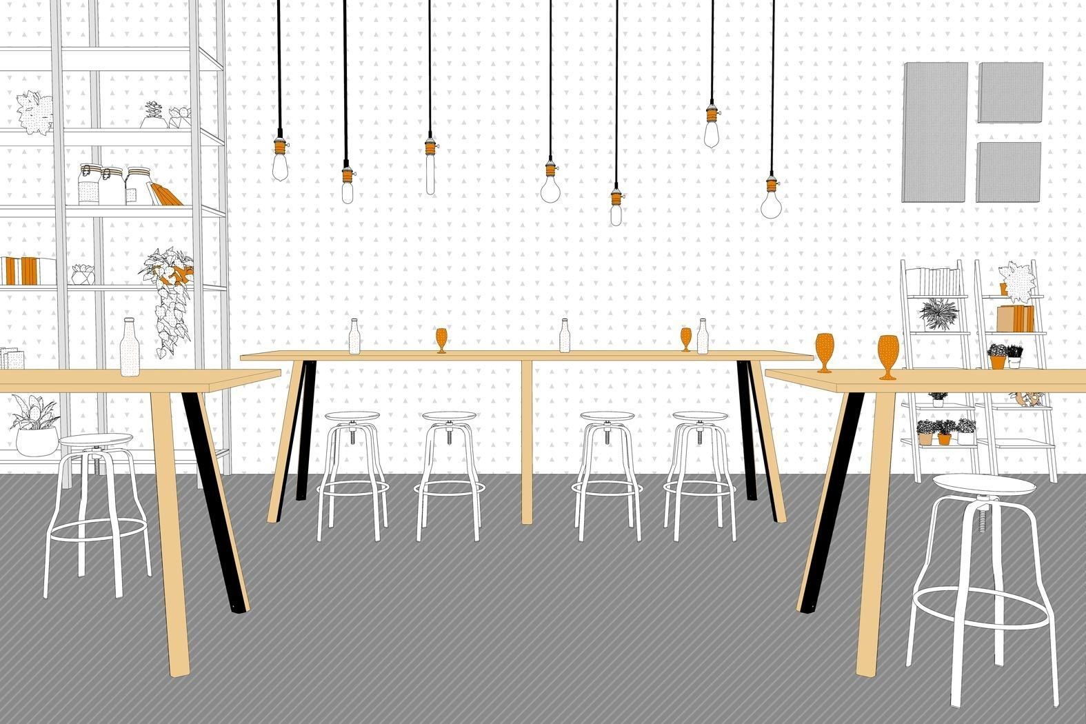 Высокий прямоугольный стол из ламината Lapalma ОРИ ARCH-00003990 - Вид №2