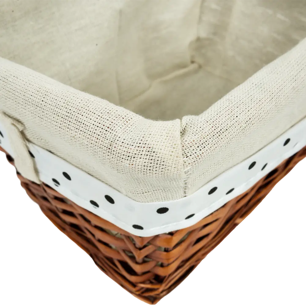 Корзина Ива с декоративным чехлом 25x14x17 см плетенье цвет коричневый STORIDEA STLM-2127412 - Вид №3