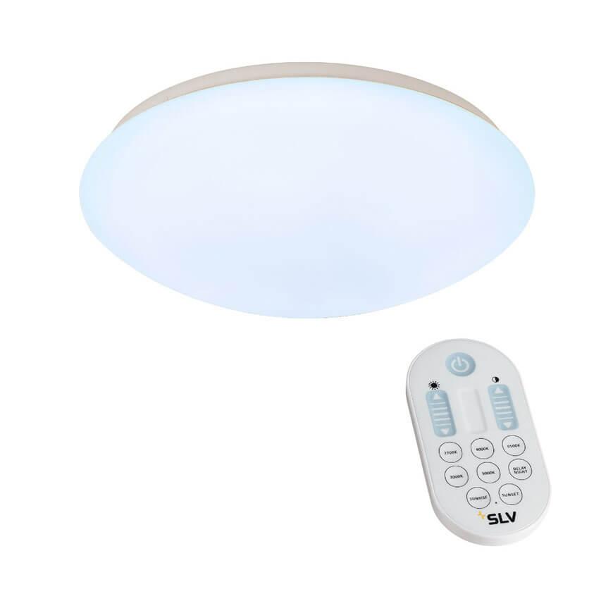 Потолочный светильник накладной с пультом белый Lipsy 134050 SLV LIPSY 00-3890407 Белый  - Вид №1