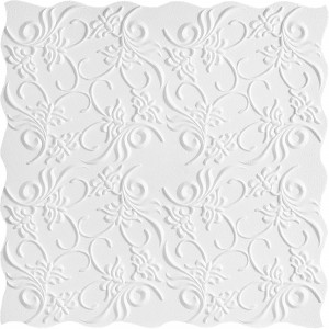 17095510 Плитка потолочная бесшовная полистирол белая Формат Нарцисс 50 x 50 см 2 м²