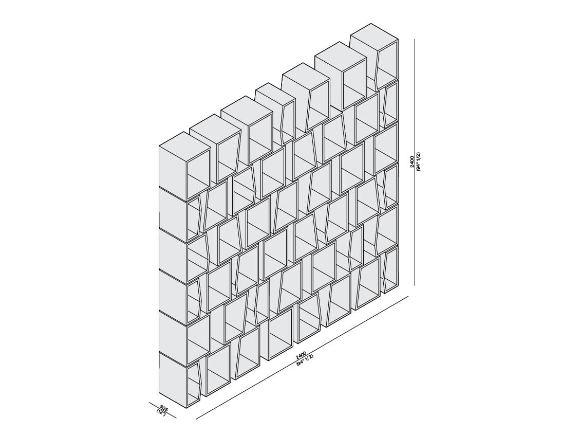 Мраморный отдельно стоящий настенный книжный шкаф LUCE DI CARRARA MARMERIA ARCH-00034268 - Вид №8