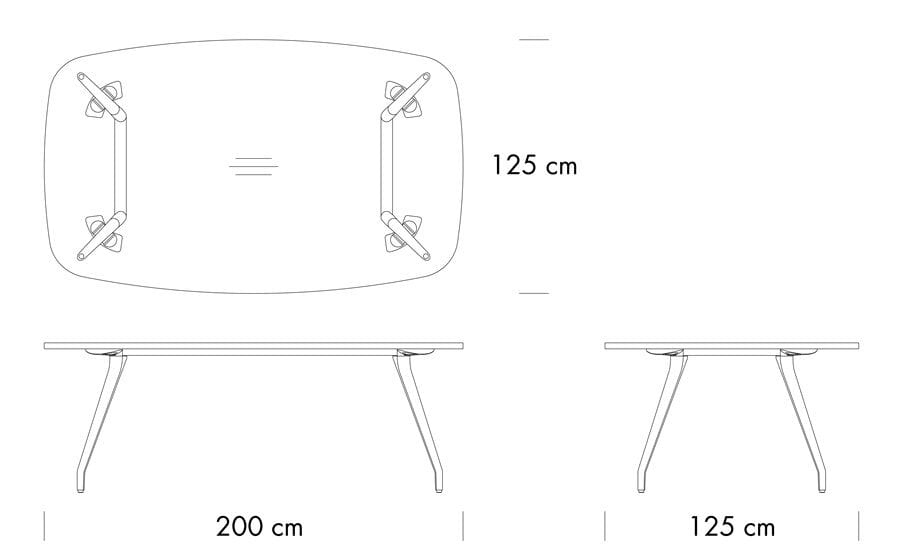 Алюминиевый и деревянный бочковый стол THONET A 1750 ARCH-00108116 - Вид №2