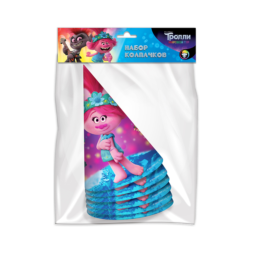 290256 Набор колпачков 6 шт. "Trolls" Santreyd 