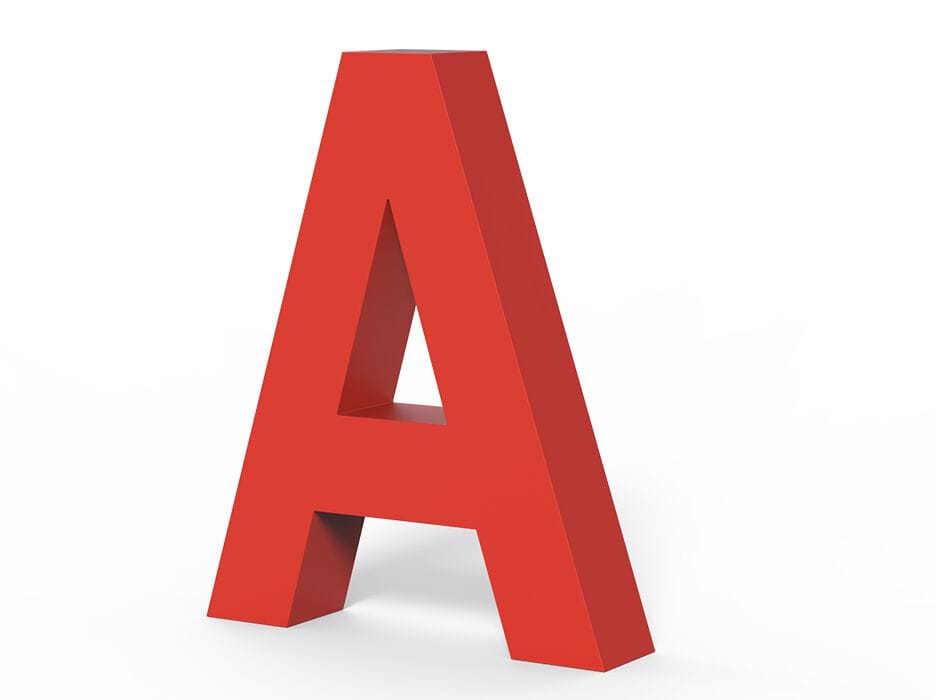 Декоративная буква из оцинкованной стали DIMCAR ALFY 3D ARCH-00053582 - Вид №1