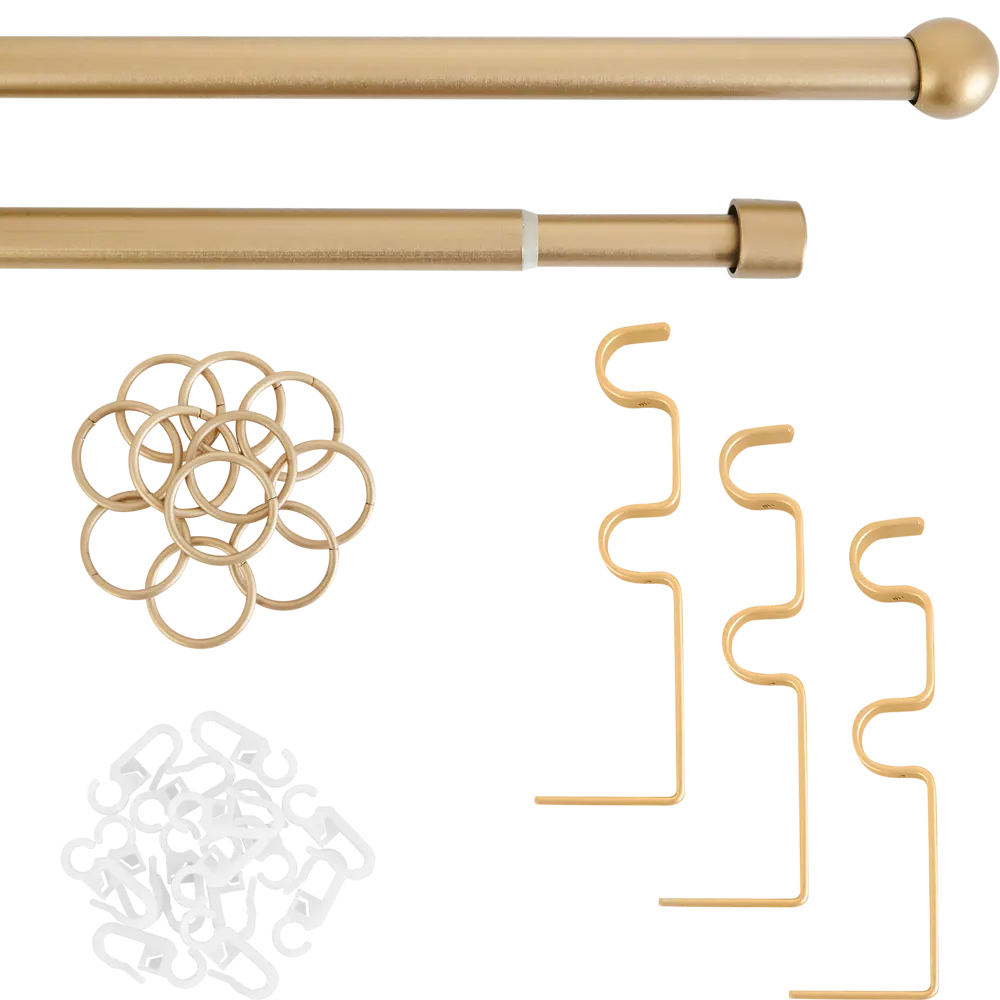 Карниз двухрядный раздвижной d19/16 мм шар 160-320 см цвет бронза ORBIS STLM-2117671 - Вид №1