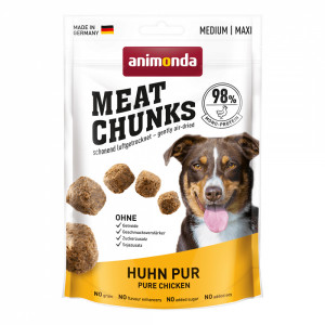 ПР0056569 Лакомство для собак Meat Chunks Pure Chicken мясные кусочки, курица 80г Animonda