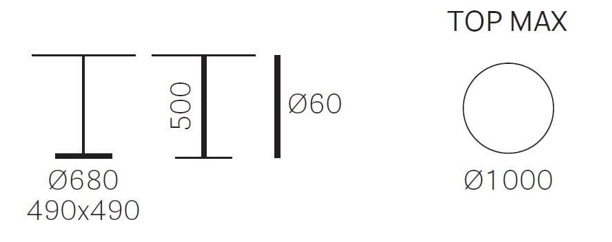 Литой алюминиевый круглый журнальный столик Pedrali Elliot ARCH-00023445 - Вид №2