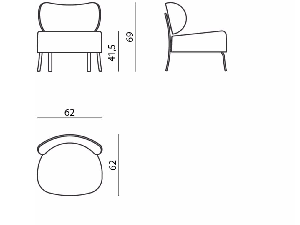 Тканевое кресло DE PADOVA BISTRÒ ARCH-00105197 - Вид №2