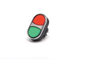 16909171 Головка для кнопки сдвоенной красно-зеленой ровной BDK20KY EMAS