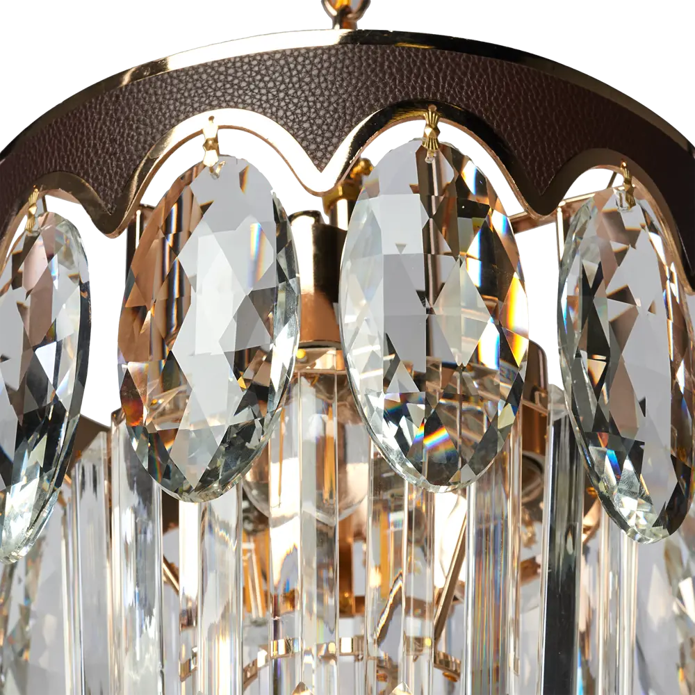 Люстра каскадная хрустальная подвесная Wink Адель E1917/3, 3 лампы, 9 м², цвет золотистый STLM-2067853 - Вид №6