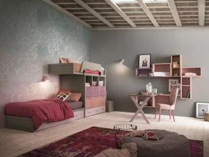 Callesella Arredamenti Маленькая спальня с двухъярусными кроватями Every day room notte