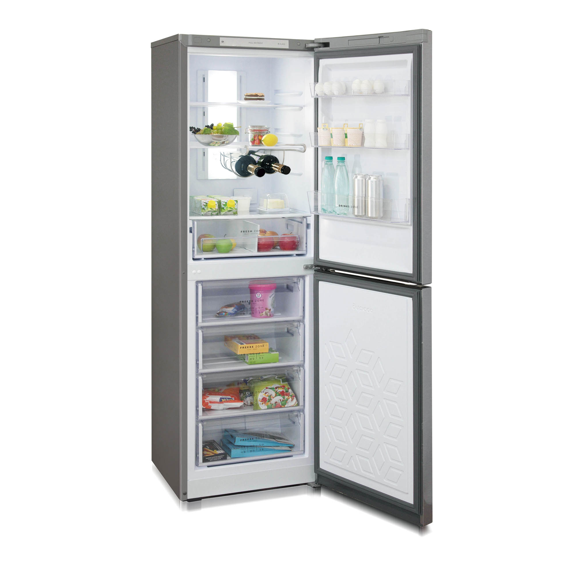 9071544 Холодильник с морозильником   Бирюса I940NF серебристый STDN-0131164 - Вид №5