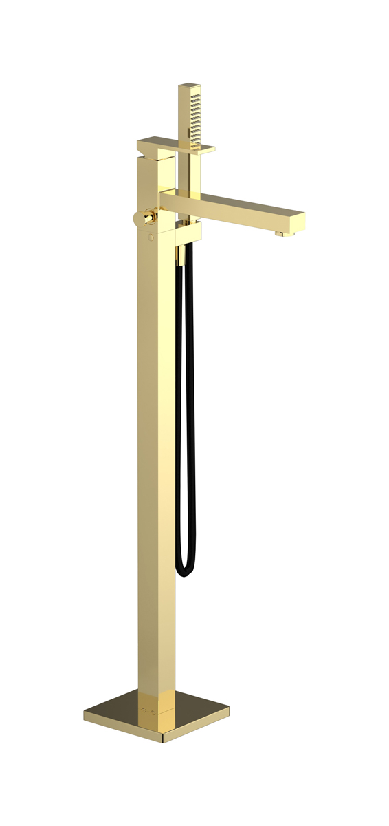 Напольный смесиель для ванны с встроенным душем. WE ARE IB ru399ii Pale Gold Rubacuori 