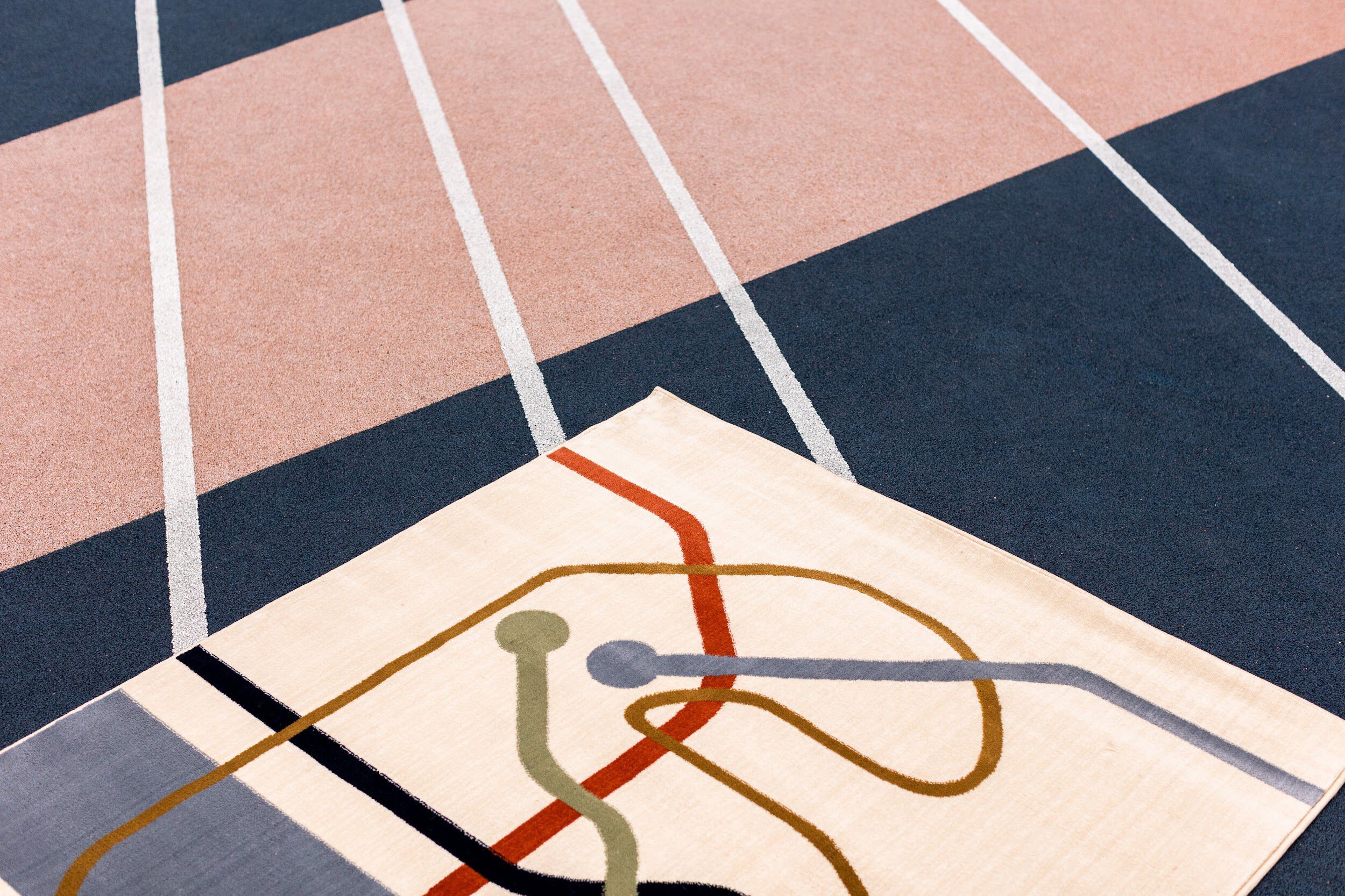 Прямоугольный ковер с рисунком из полипропилена Shishka Project CITY METRO ARCH-00136018 - Вид №1