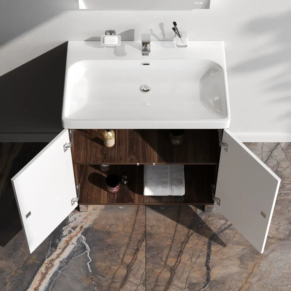 Тумба AM.PM Stern для ванной с накладной раковиной 75 см 89430351 STLM-1577789 - Вид №2