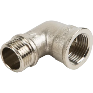 Угол Valtec, внутренняя-наружная резьба, 1/2"  никелированная латунь