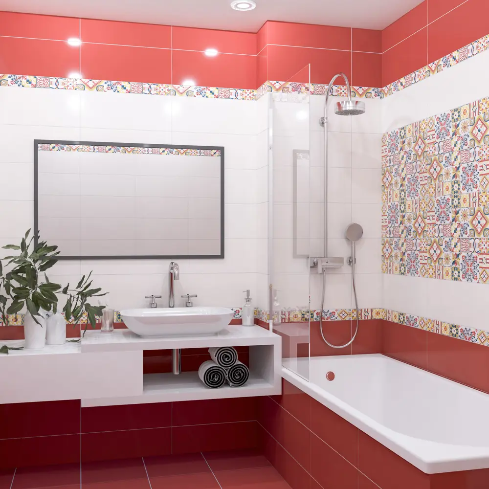 Плитка напольная Azori Festa Carmin 33.3x33.3 см 1.33 м² цвет красный STLM-2202644 - Вид №4