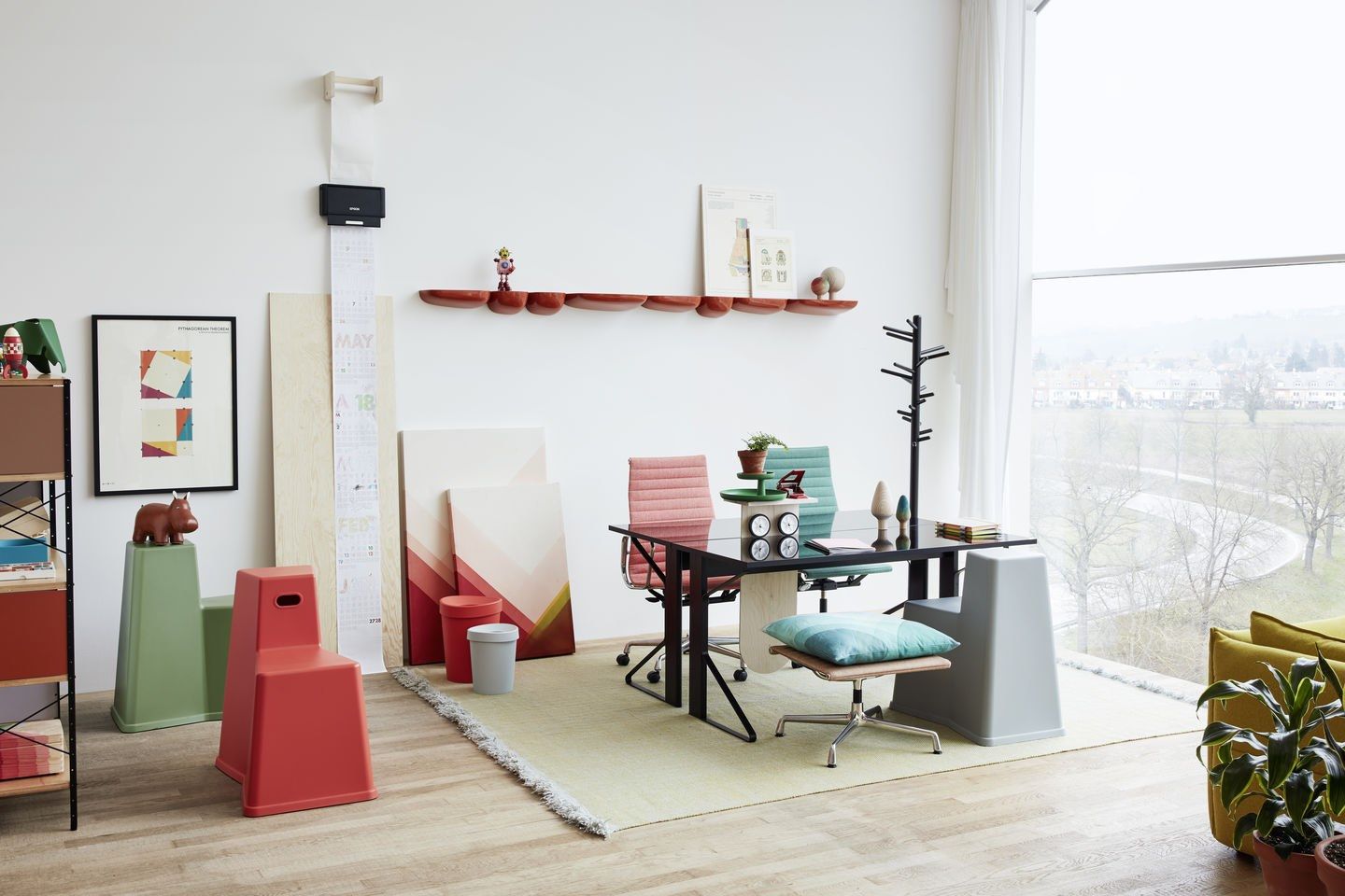 Ткань поворотный операционный офисный стул с подлокотниками VITRA Eames Aluminium Group ARCH-00062946 - Вид №10