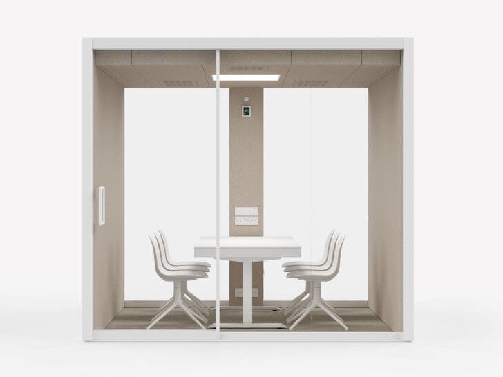 Многосторонняя акустическая офисная кабина со встроенным освещением Vetrospace VETROSPACE L+ ARCH-00028534 - Вид №1