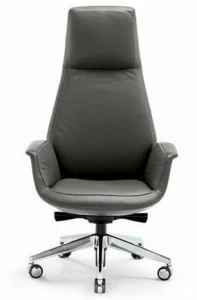 Poltrona Frau Поворотное кресло руководителя из кожи с 5 спицами и высокой спинкой L'ufficio - poltrone ufficio