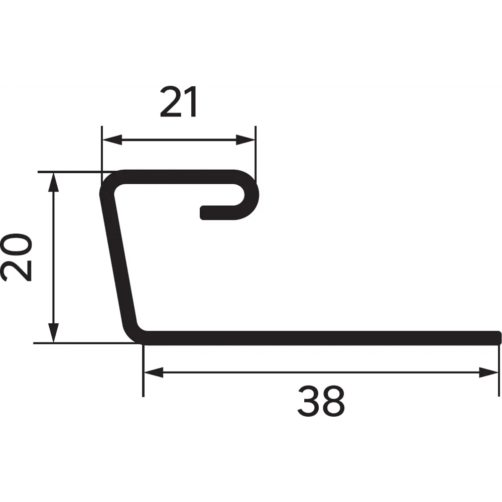 83577618 J-профиль Artens 3000 мм цвет белый STLM-0041986  - Вид №1